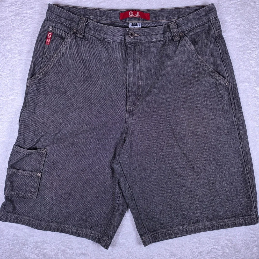Guess VTG Made In USA Carpenter Men 38 Denim Shorts D67-62W Hammer Loop Utility
